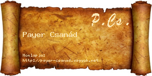 Payer Csanád névjegykártya